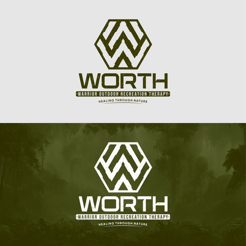 コンペ「Warrior Outdoor Recreation Therapy - WORTH Logo Design Contest」のデザイン by DevDevit   ★ ★ ★ ★ ★さん 