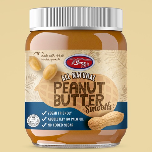 design a modern label for a New all natural peanut butter Design by Holiday26