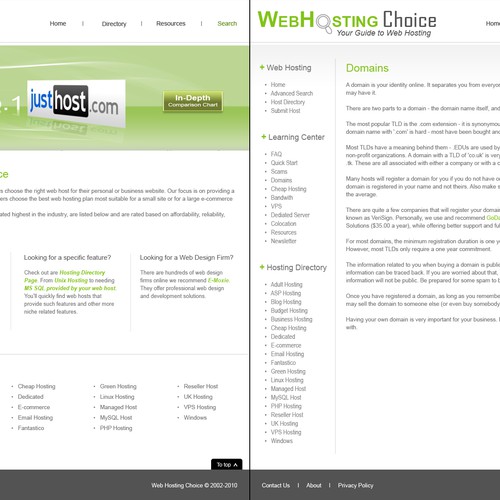Redesign WebHostingChoice.com Design by danl916