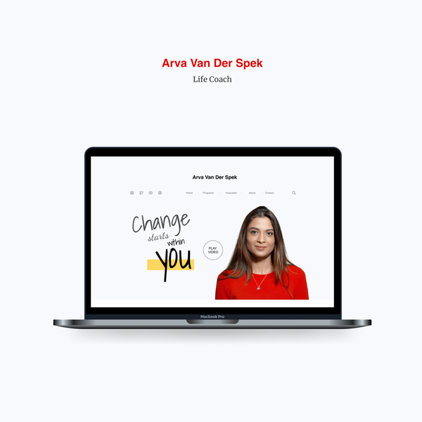 Female Life Coach/Mentor - Homepage Design