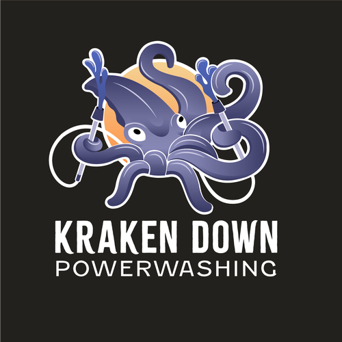 I need a powerful design for Kraken down pressure washing. Design by ChristaMarieDesign