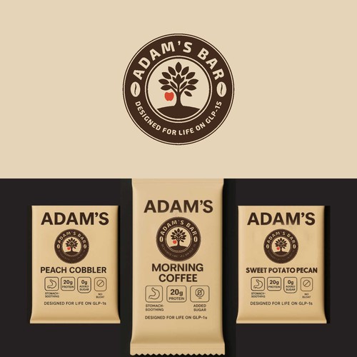 Adams Bar - Nutrition Bar for GLP1 patients Design by AR_Design25