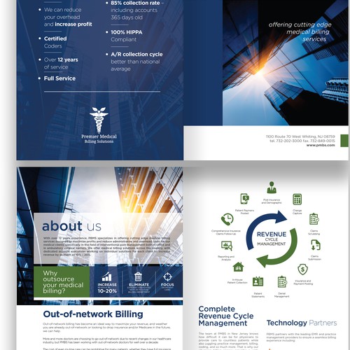 Medical Billing Company 2 fold brochure content provided future
