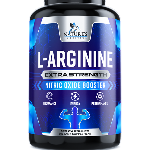 Powerful L-Arginine Capsules Design Needed for Nature's Nutrition-ontwerp door ZAKIGRAPH ®