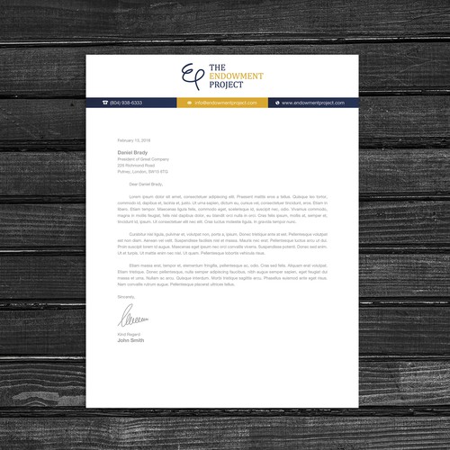 Clean, simple note design, The Endowment Project Design by fastdesign86