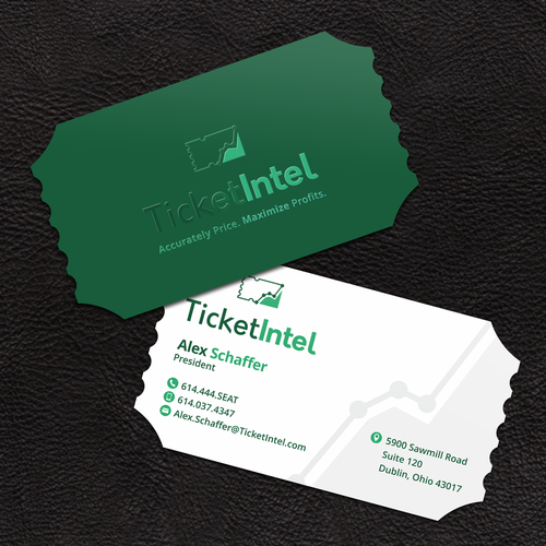 Die cut deals business cards