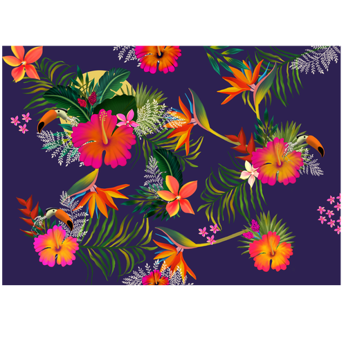 Tropical Fabric Print - Textile Designers & Illustrators Los Angeles fashion brand needs your designs Design by ash00 Designs