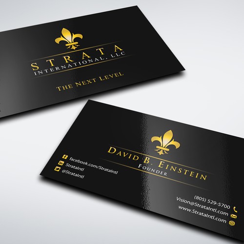 1st Project - Strata International, LLC - New Business Card Diseño de conceptu