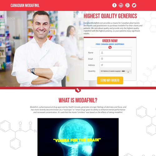 Create a professional landing page that sells a pharmaceutical drug to
health practitioners Design by jaysonc