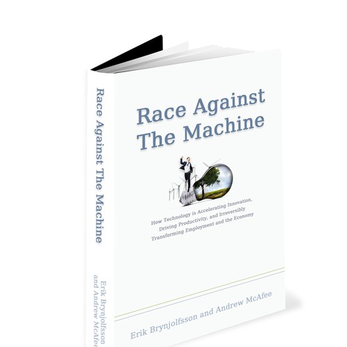 Create a cover for the book "Race Against the Machine" デザイン by saffran.designs