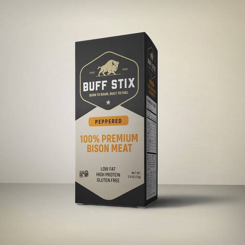 Buff Stix...Lean, Delicious, Buffalo Strong. Design by Studio 135+
