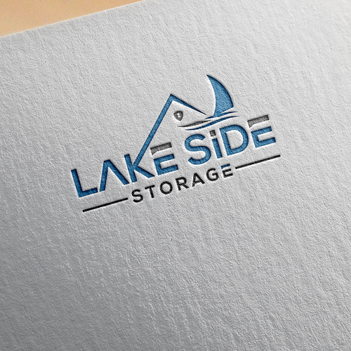 Standout logo for a self storage facility next to a lake. Targeting boats and rvs Design by design1smith