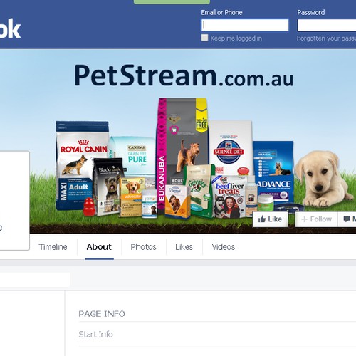 EASY facebook cover photo for an ONLINE PET STORE. Design by Yonsee