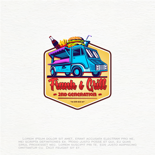 Cool logo for American food trailer Design réalisé par sasa spasojevic