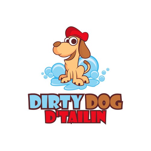 Create a logo for a dirty dog becoming polished and detailed for Dirty ...