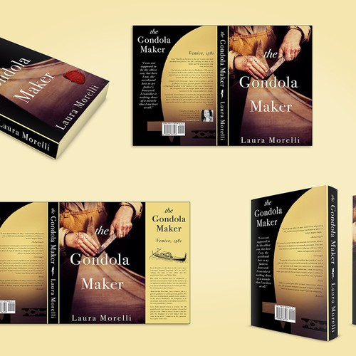 Book cover for The Gondola Maker: A novel set in 16th-century Venice Design by Llywellyn