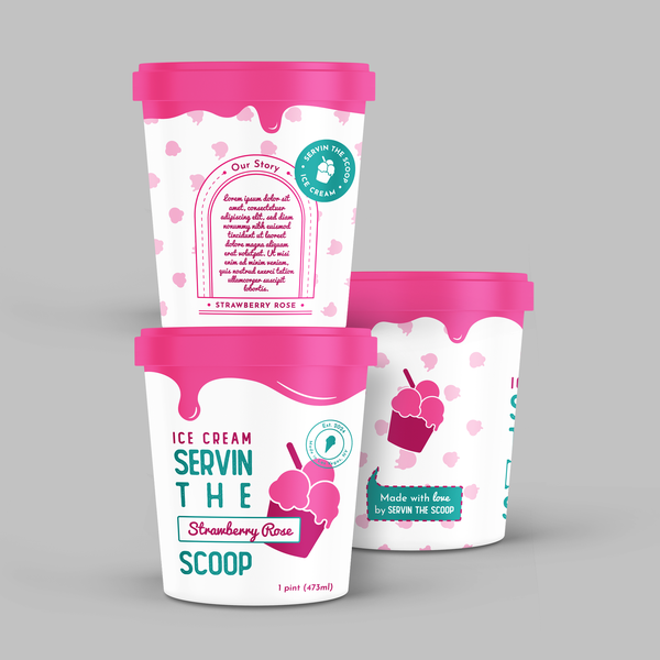 Ice Cream Pint Label Design