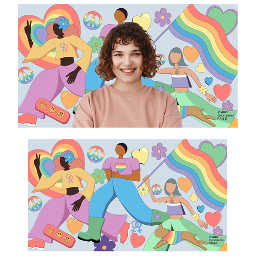 Virtual backgrounds for PRIDE month (multiple winners) Design von Twoolw