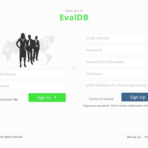 Landing sign in/sign up page Ontwerp door *eleanor