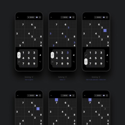 Elegant Sudoku game app design Design by V. L