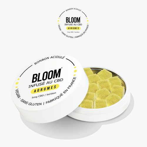 BLOOM CBD Gummies need his new packaging Design by JasmoroGraphic