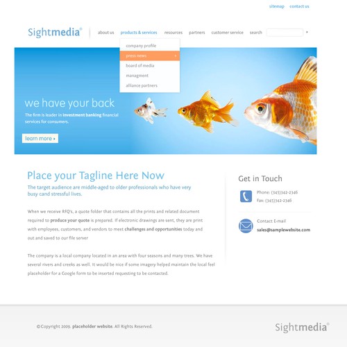 One page Website Templates Design by Fahad Jawaid
