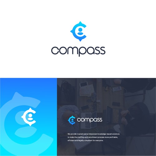 What company has a compass logo? - 99designs