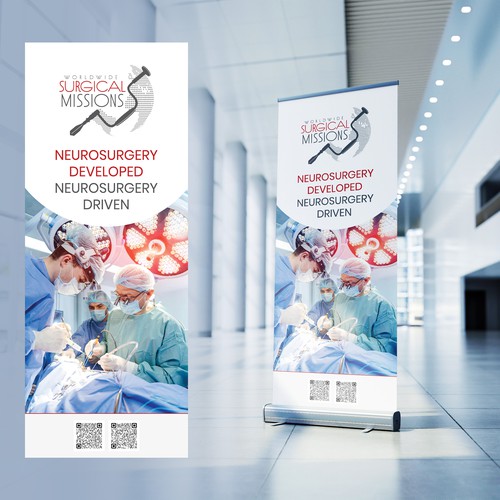 Surgical Non-Profit needs two 33x84in retractable banners for exhibitions Réalisé par LSG Design