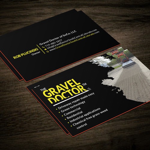 I need a powerful business card for my environmentally friendly driveway services business! Design by Roni_