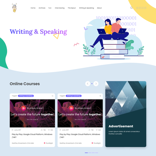 modern redesign for fun technical blog site Design by Xbeezi