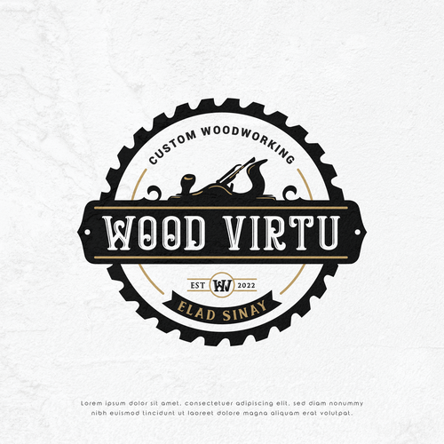 Design design a custom modern woodworking logo por >>Jelena<<