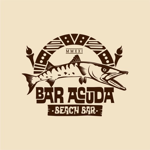 Logo for BAR ACUDA beach bar Design by HandriSid