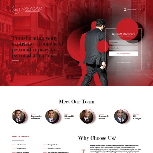 Car Accident Lawyer Landing Page, Mini Site Design by TORNADODESIGN