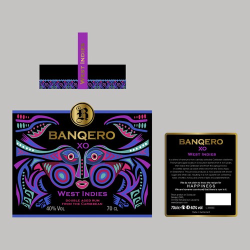 Design the labels of a whole new range of double aged RUM from the CARIBBEAN Diseño de Nirmana92