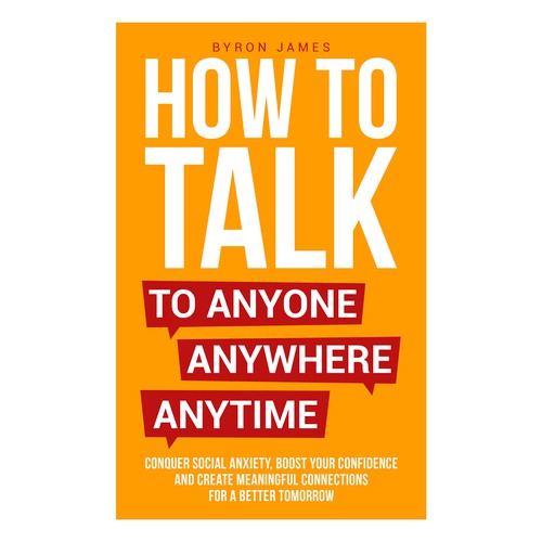 Design a book cover for people who are uncomfortable talking to others Design by Distinguish♐︎