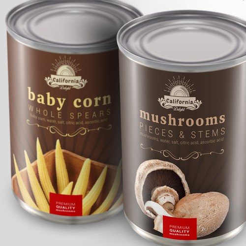 canned food label design