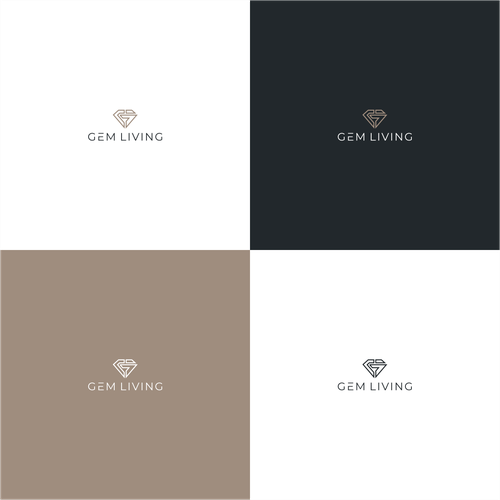 Geometrical, minimalist, modern brand design for Gem Living Design by Haico_