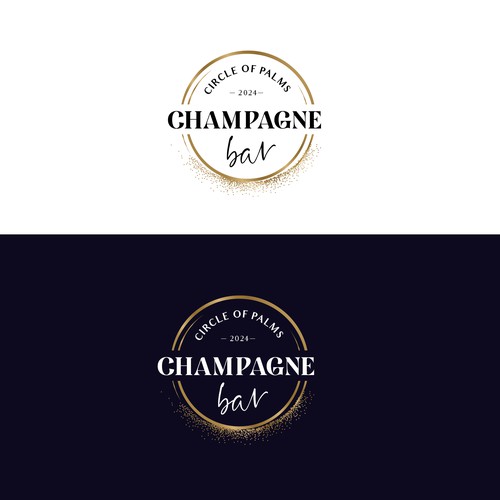 Luxury and modern Champagne Bar logo-ontwerp door tetrimistipurelina