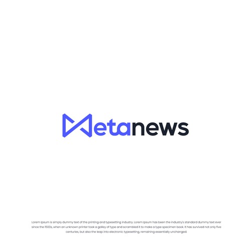 Design a logo for a web3 News platform called MetaNews Design by Freelier-Studio