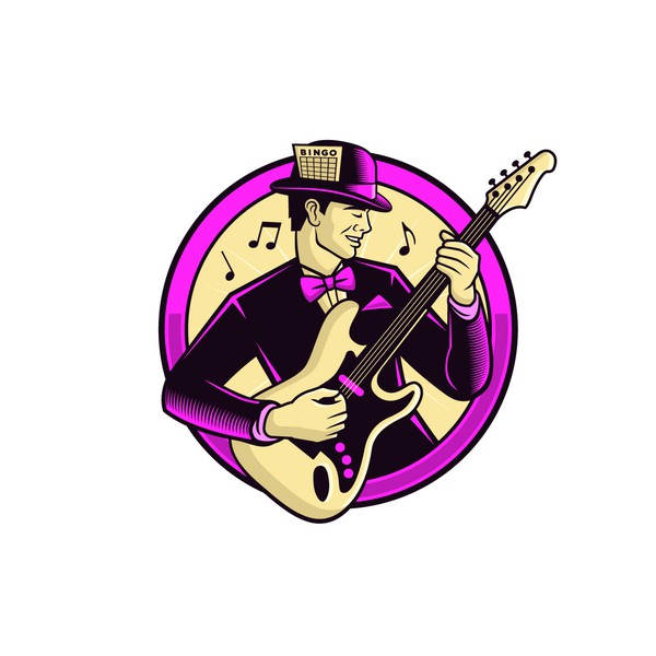  Illustrated logo concept for bar game