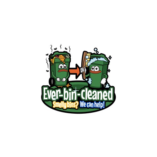 Trash bin cleaning business logo Design by BrainstormingDsg