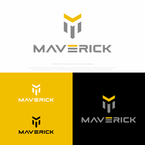 Need a modern abstract bull and M logo for our concrete construction company named Maverick. Design by petar k