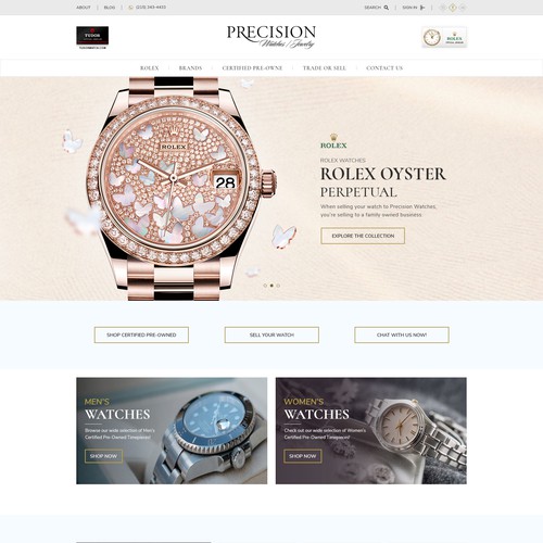 High end luxury watch website needs an update Web page design contest 99designs