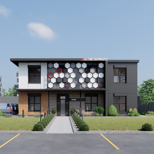 Modern Industrial / Flex Building Facelift Design by Muzaena