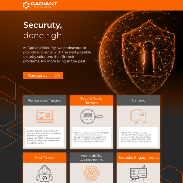 Radiant Security site