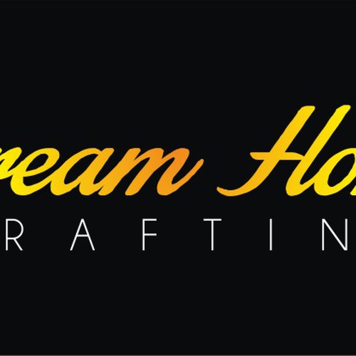 Creative word art logo for architectural design based company; Dream Home Drafting Design by Marius Design