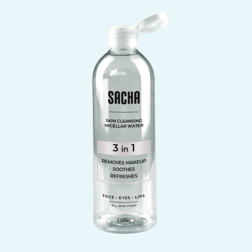 Sacha Micellar Water bottle 500ml Design by Amitspro™