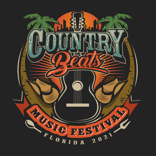 Iconic logo for iconic event for country music festivals in Florida Design by Jacob Gomes