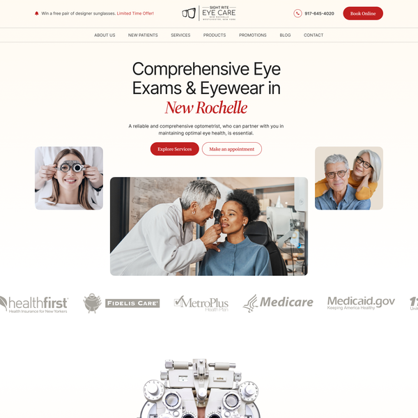 Eyecare Clinic Website Design And WordPress Development