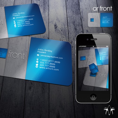 Business card design for high tech company Design by sadzip